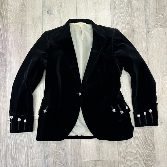 Vintage Scotch House black velvet kilt jacket - Picture 7 of 9